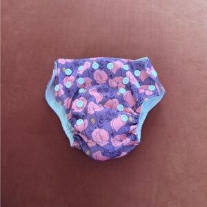 Charming Purple Floral Diaper Cover